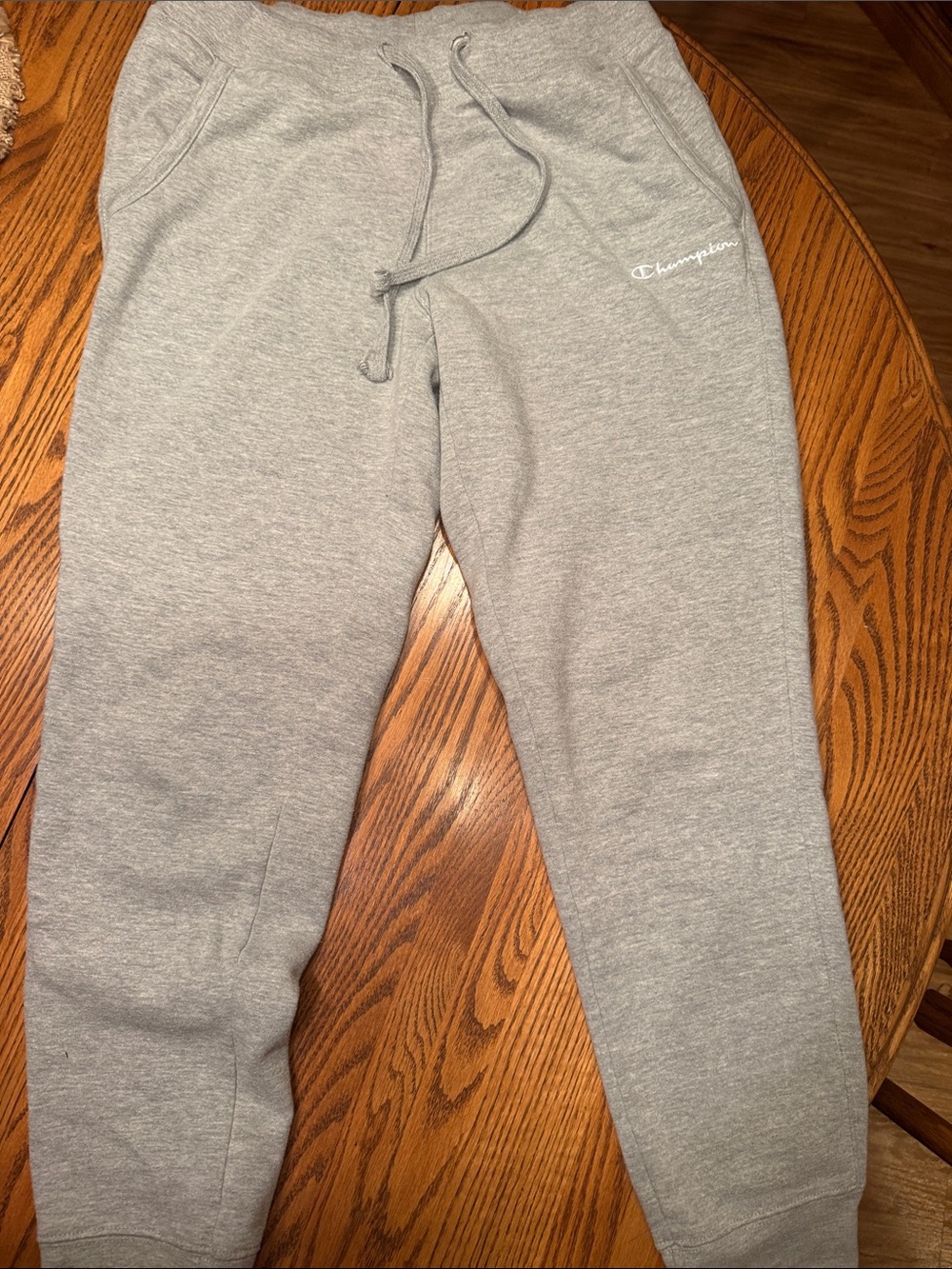 Champion Light Gray Men's Jogger Sweatpants with Drawstring